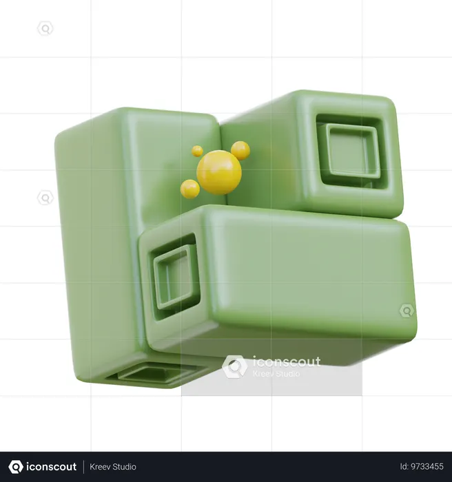 Tri Cuboids  3D Icon