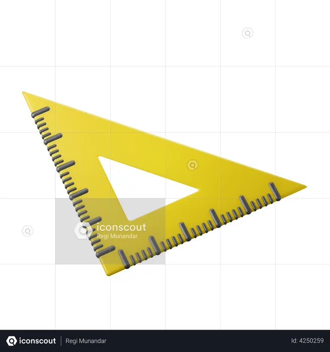 Tri Ruler  3D Illustration