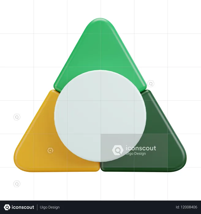 Triangle Chart  3D Icon