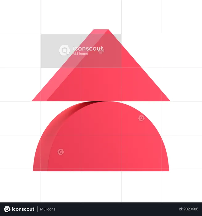 Triangle équilibré  3D Icon