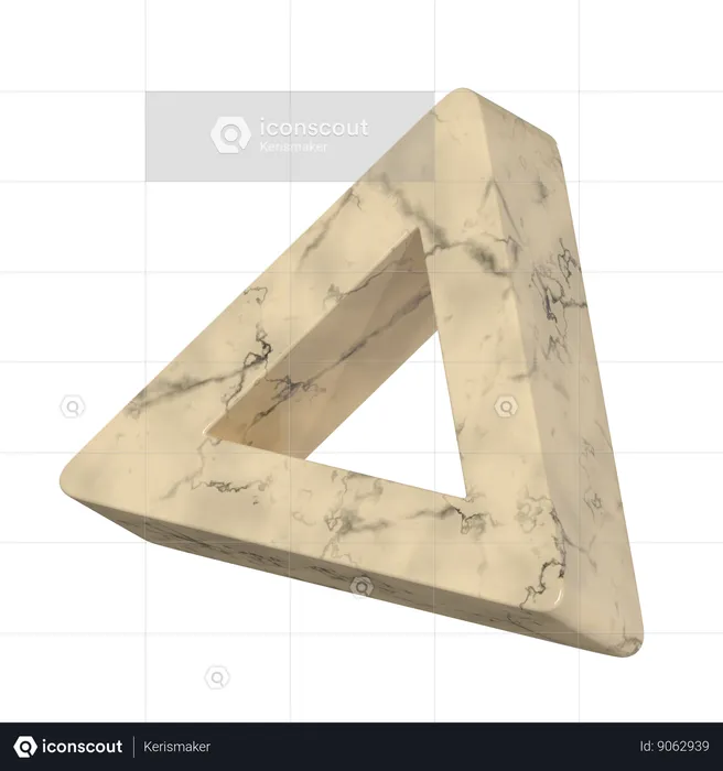 Triangle Marble  3D Icon
