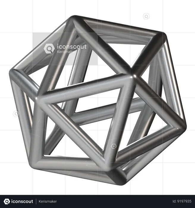 Triangle Metal  3D Icon