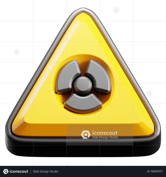 Triangle nucléaire  3D Icon