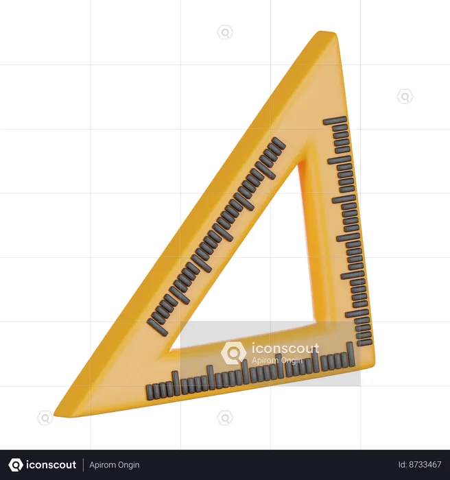 Triangle Ruler  3D Icon