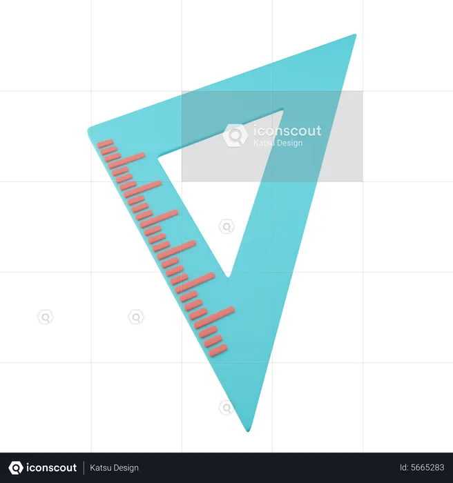 Triangle Ruler  3D Icon