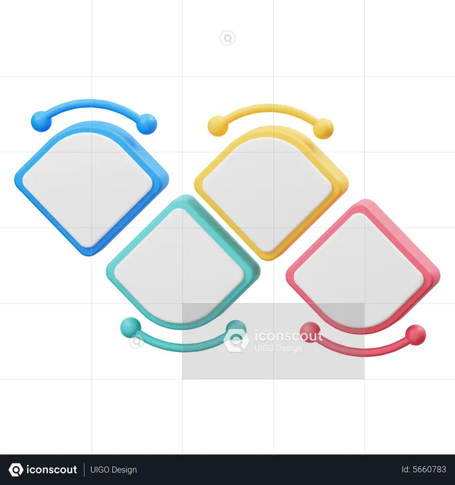 Triangle Steps Chart  3D Icon