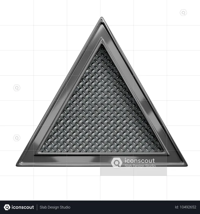 Triangular Metal Plate  3D Icon