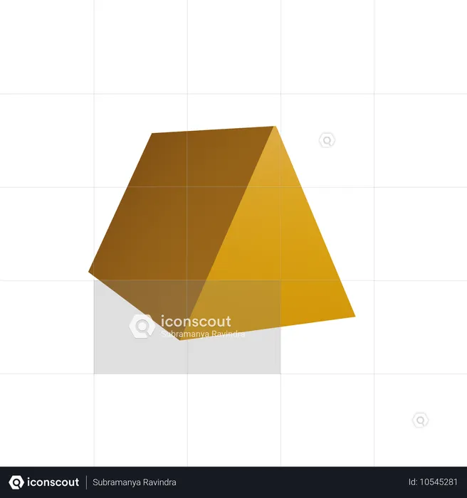 Triangular prism shape  3D Icon