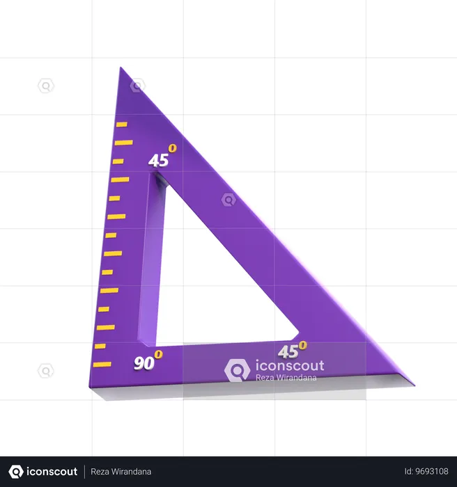 Triangular Ruler  3D Icon