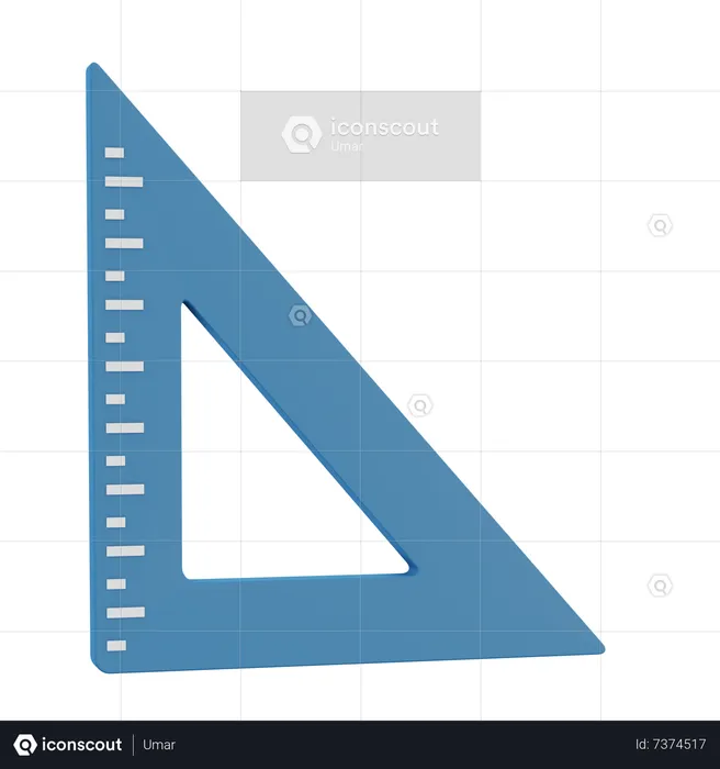 Triangular Ruler  3D Icon