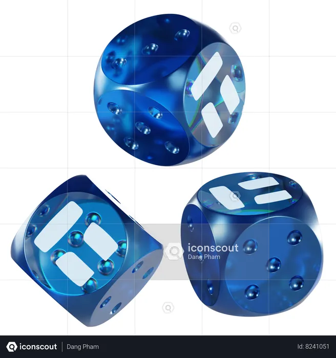 Tribe Glass Dice Crypto  3D Icon