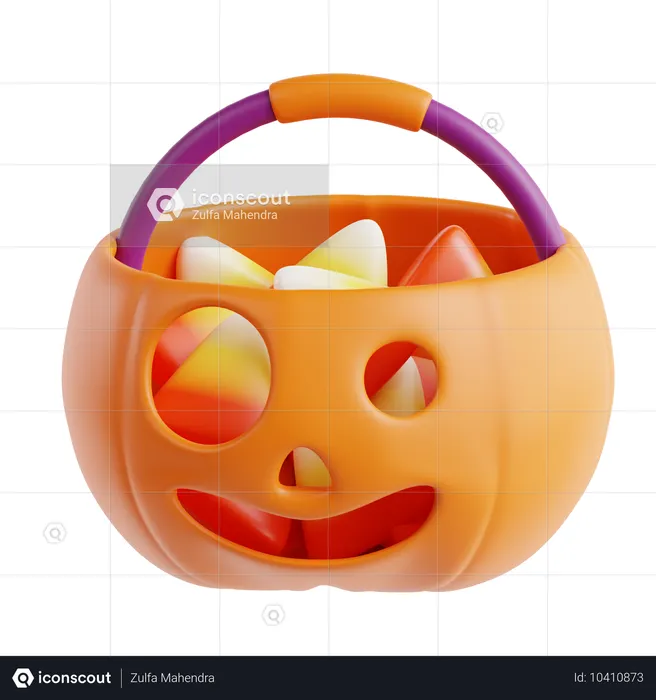 Trick-or-Treat Bag  3D Icon