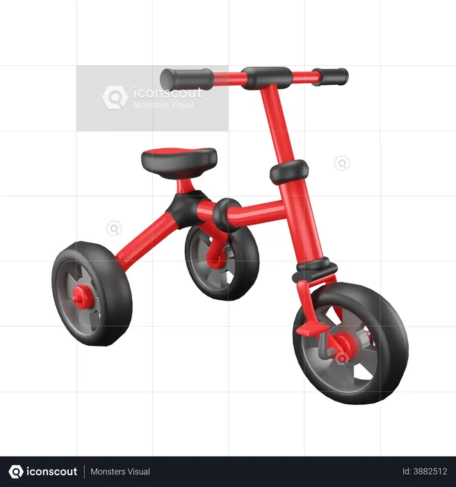 Tricycle  3D Illustration