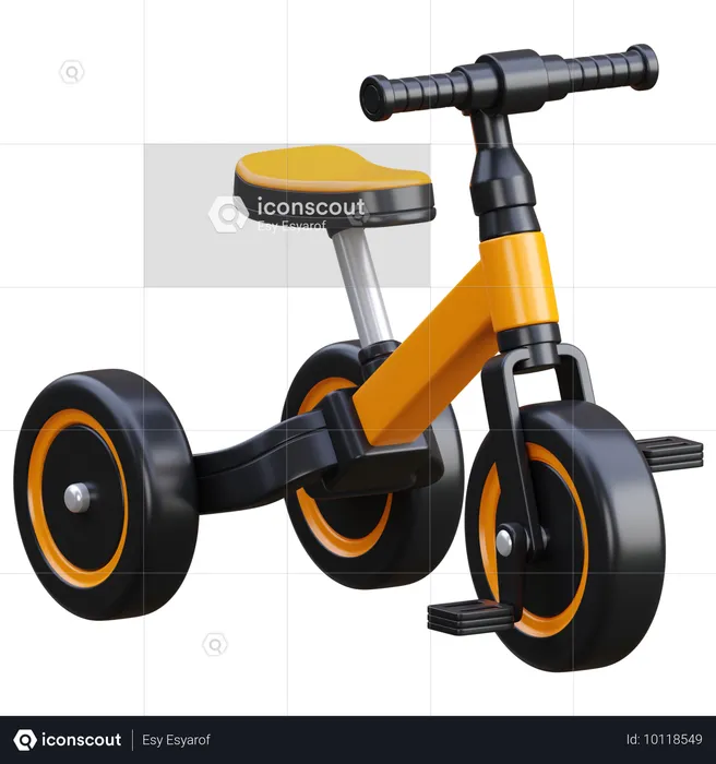 Tricycle Bike  3D Icon