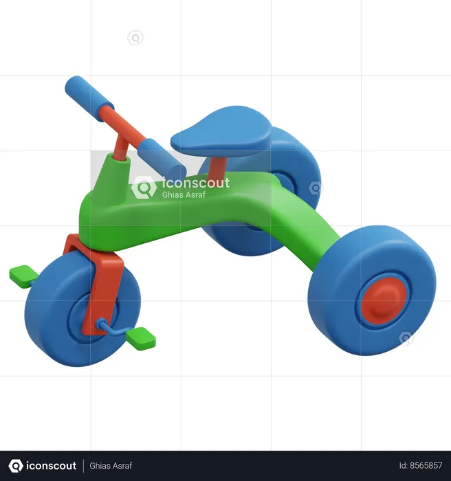 Tricycle Bike  3D Icon