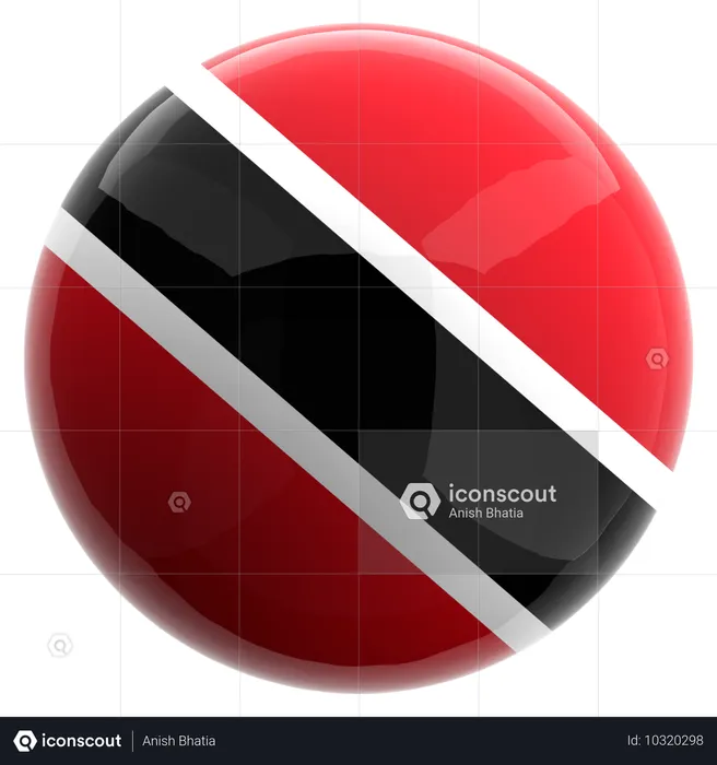 Trinidad And Tobago Flag 3D Icon