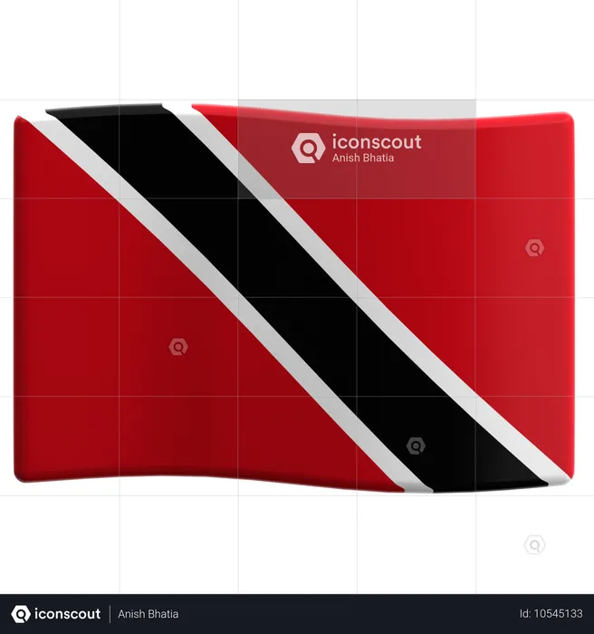 Trinidad e Tobago Flag 3D Icon