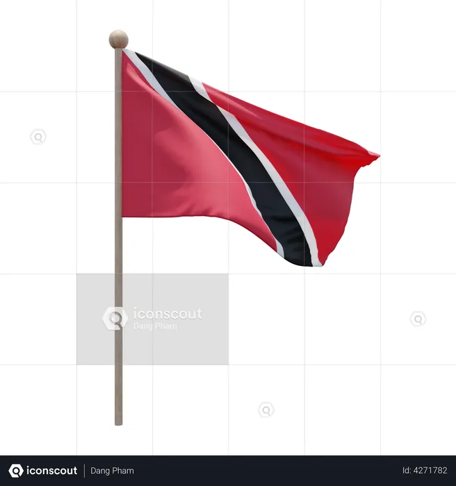 Asta de bandera de Trinidad y Tobago Flag 3D Flag