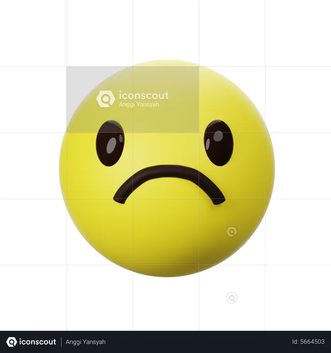 Triste Emoji 3D Icon