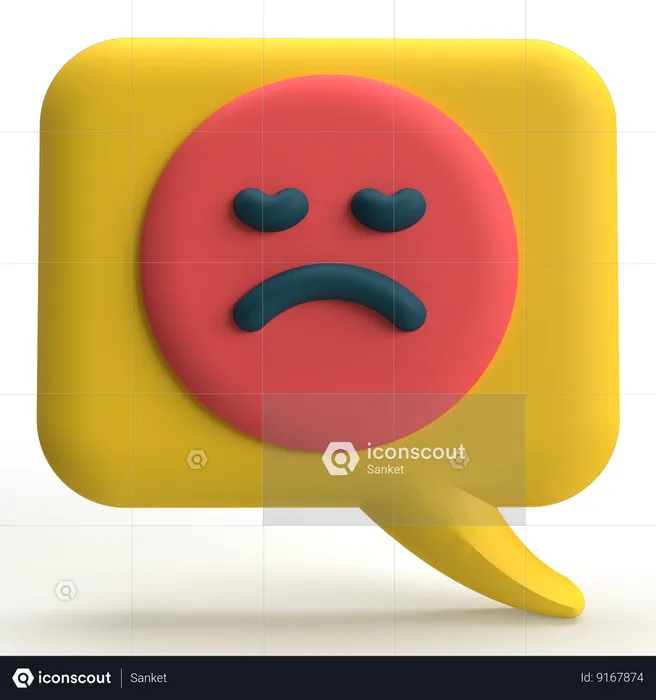 Conversation triste  3D Icon