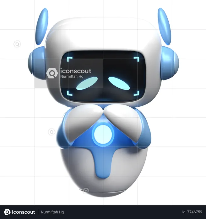 Robot triste  3D Icon