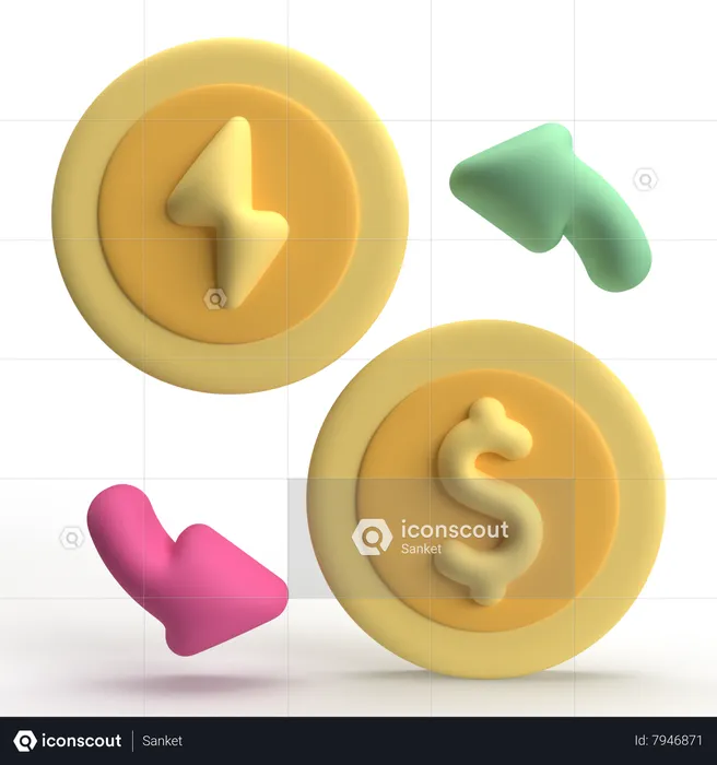 Intercâmbio  3D Icon