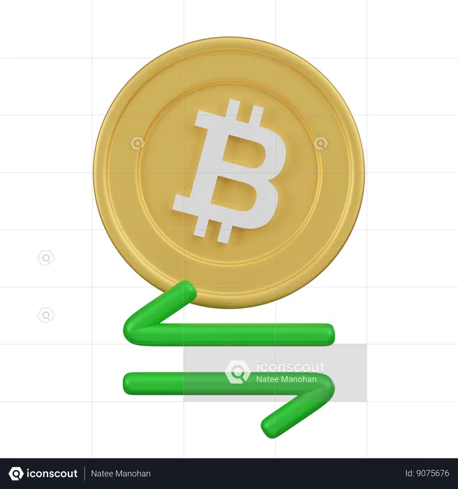 Troca de bitcoins  3D Icon