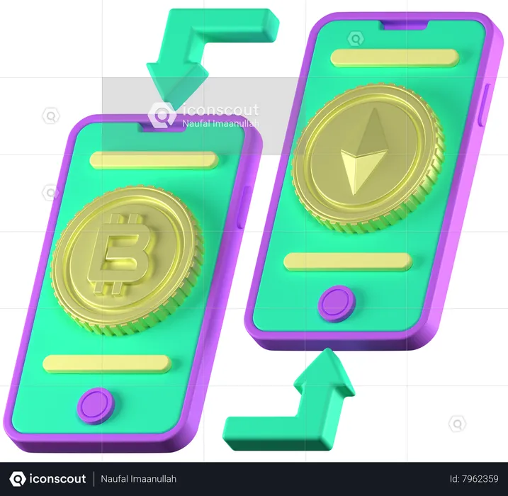 Troca de criptografia  3D Icon