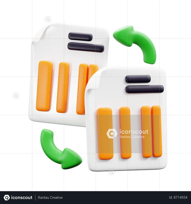 Troca de documentos  3D Icon