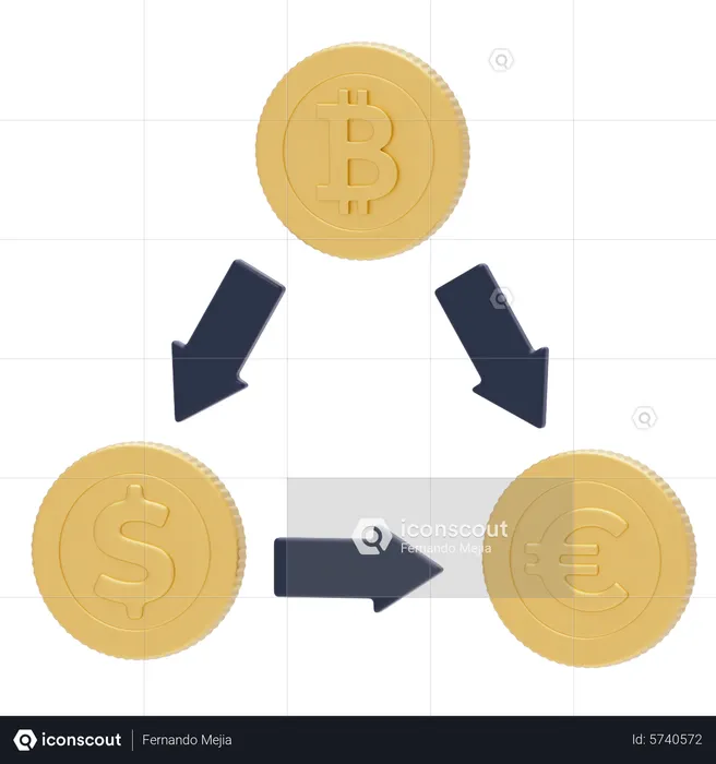 Trocar dinheiro  3D Icon