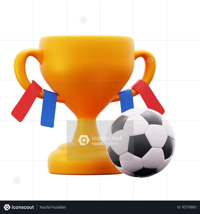 Trofeo de futbol  3D Icon