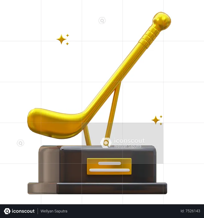 Trofeo de hockey sobre hielo  3D Icon