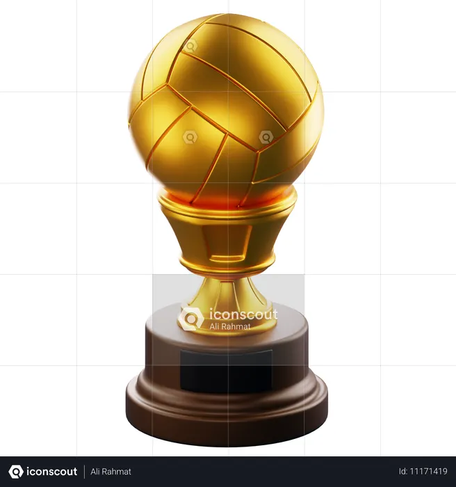 Trofeo de voleibol  3D Icon