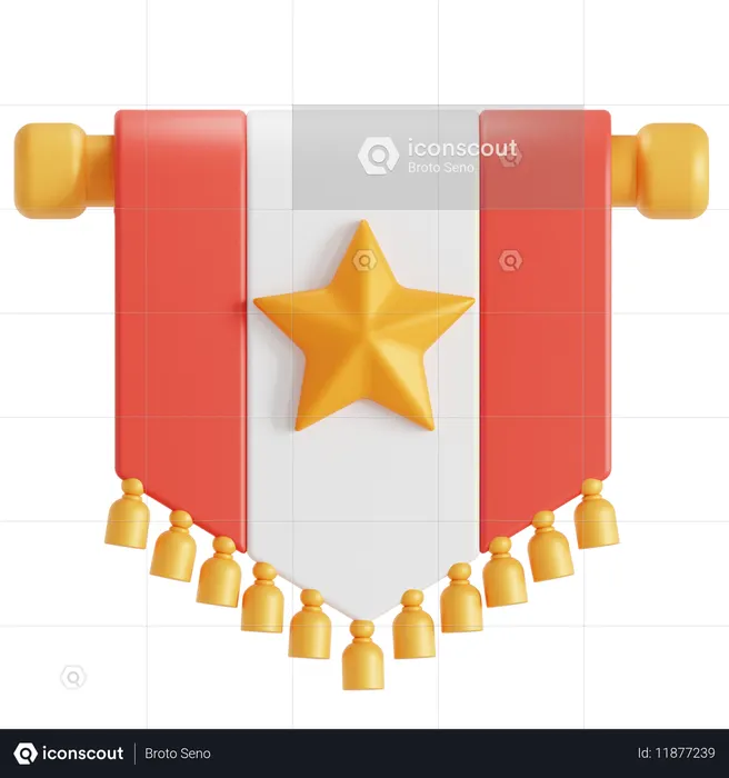 Trofeo del estandarte del reino  3D Icon