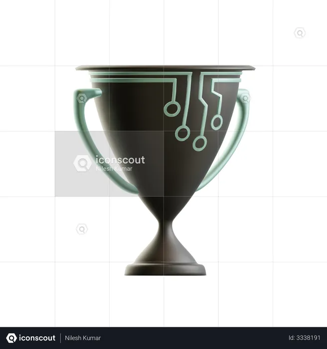 Trofeo digital  3D Illustration