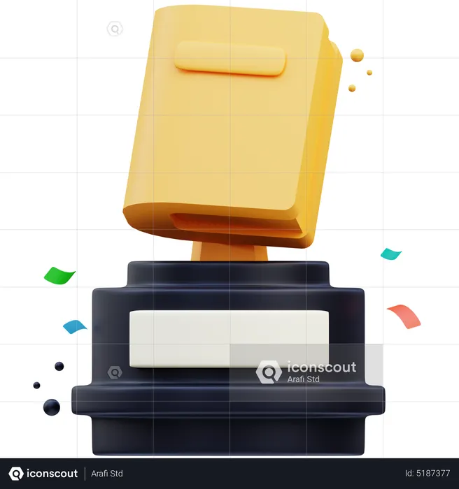 Trofeo de educación  3D Icon