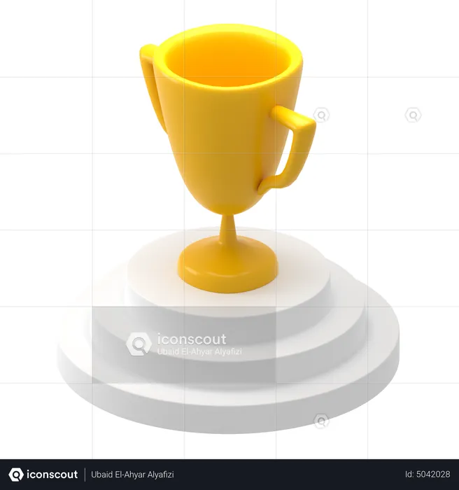 Trofeo en el podio  3D Icon