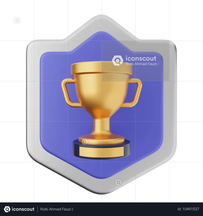 Protección del escudo del trofeo  3D Icon