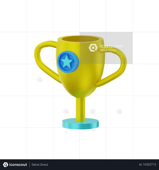 Trofeo estrella  3D Icon