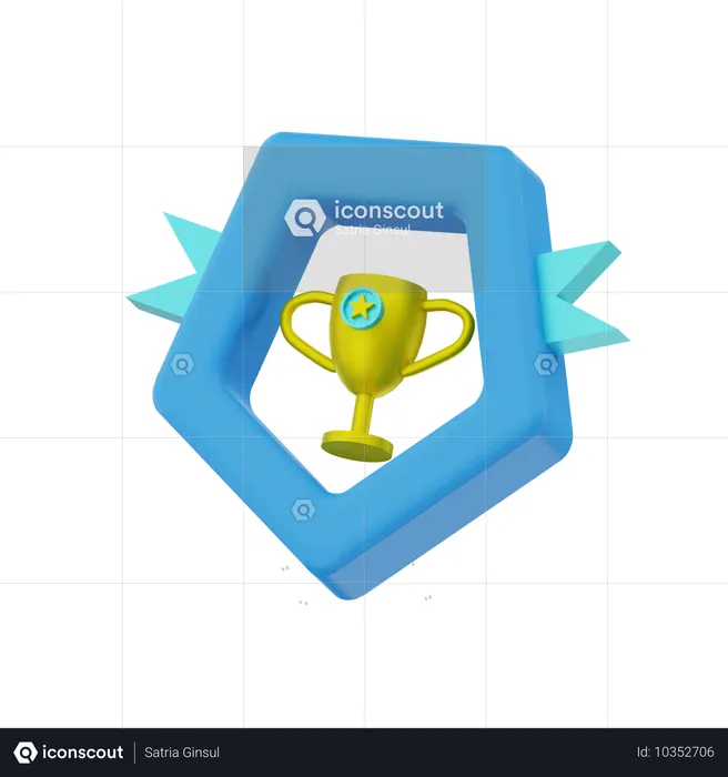 Trofeo estrella  3D Icon