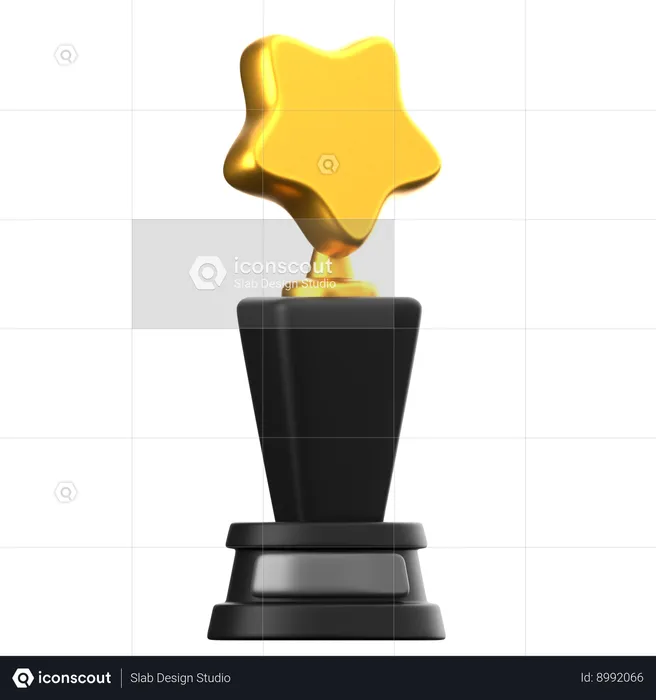 Trofeo estrella  3D Icon