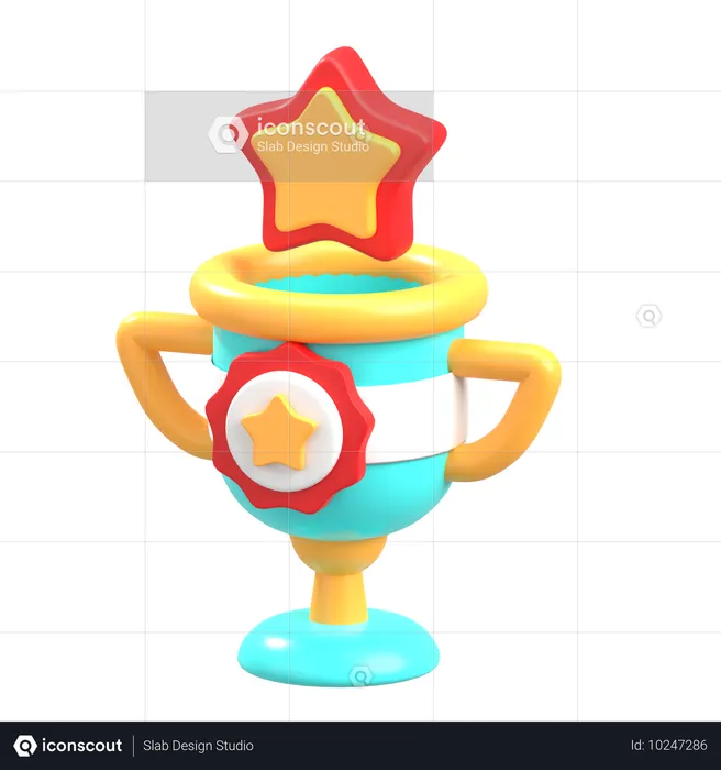 Trofeo estrella  3D Icon