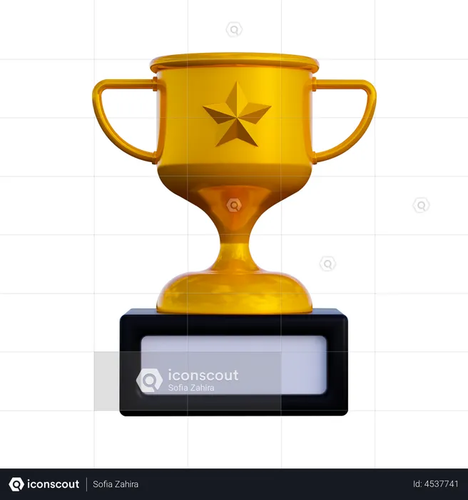 Trofeo estrella  3D Illustration