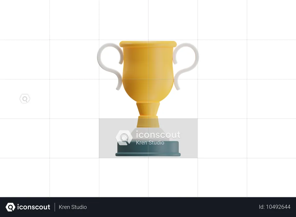 Logro del trofeo  3D Icon