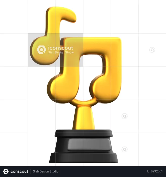 Trofeo de musica  3D Icon