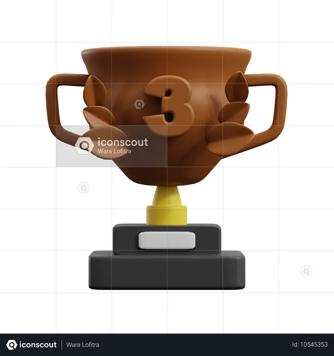 Troféu de bronze  3D Icon