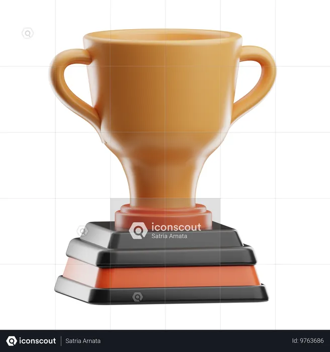 Troféu de educação  3D Icon