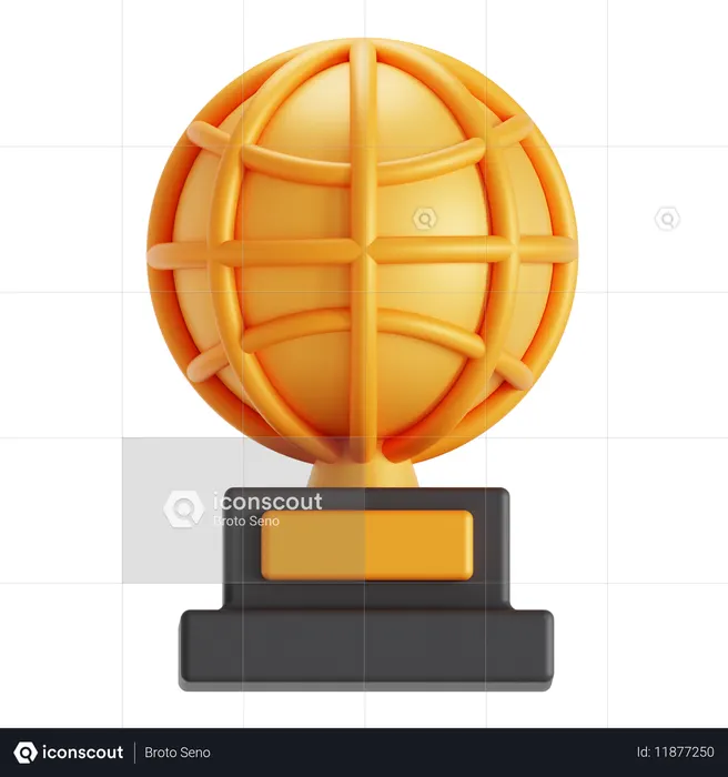 Troféu globo  3D Icon