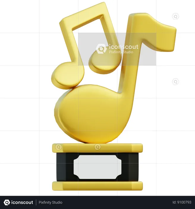 Troféu de música  3D Icon