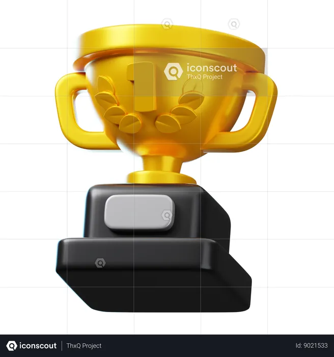 Troféu Ouro  3D Icon